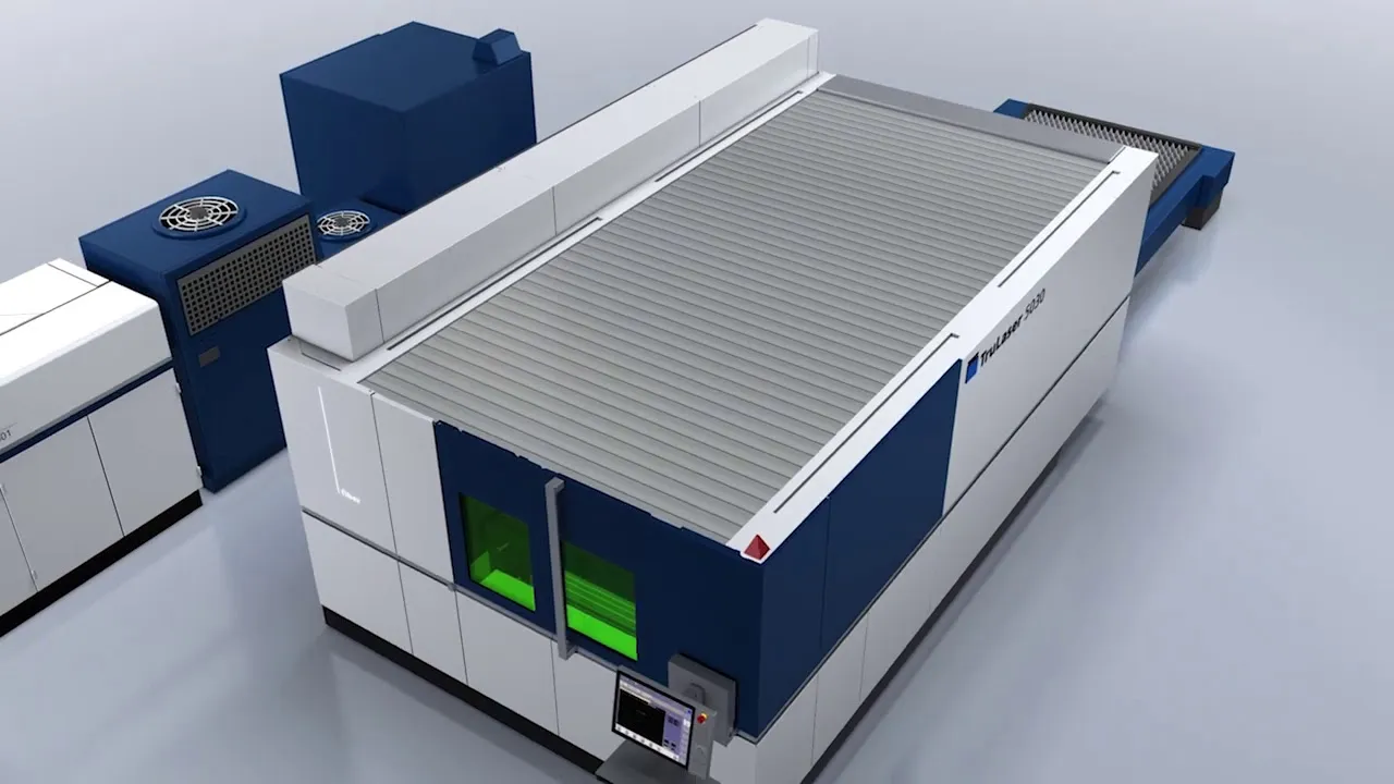 A TRUMPF TruLaser 5000 series machine in operation